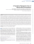 Cover page: A Population Phylogenetic View of Mitochondrial Heteroplasmy.