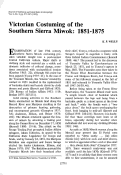 Cover page: Victorian Costuming of the Southern Sierra Miwok: 1851-1875