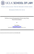 Cover page of The Role of Law in Environmental Protection in China: Recent Developments