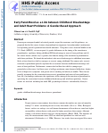 Cover page: Early parenthood as a link between childhood disadvantage and adult heart problems: A gender-based approach