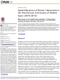 Cover page: Spatial Dynamics of Bovine Tuberculosis in the Autonomous Community of Madrid, Spain (2010–2012)