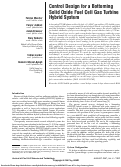 Cover page: Control design for a bottoming solid oxide fuel cell gas turbine hybrid system