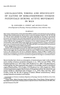 Cover page: Localization, timing and specificity of gating of somatosensory evoked potentials during active movement in man.