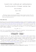 Cover page of A puzzle about conditionals and conditionalizationfrom the perspective of dynamic epistemic logic
