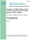 Cover page: Summary of Utility Studies: Smart Grid Investment Grant Consumer Behavior Study Analysis