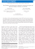 Cover page: Peer Problems and Hyperactivity-Impulsivity Among Norwegian and American Children: The Role of 5-HTTLPR.