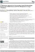 Cover page: A Mediation Approach to Discovering Causal Relationships between the Metabolome and DNA Methylation in Type 1 Diabetes