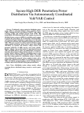 Cover page: Secure High DER Penetration Power Distribution Via Autonomously Coordinated Volt/VAR Control