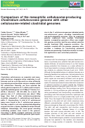 Cover page: Comparison of the mesophilic cellulosome‐producing Clostridium cellulovorans genome with other cellulosome‐related clostridial genomes