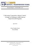 Cover page: Cultivating Cooperation without Control: A Study of California’s MPO-Driven Smart Growth Programs
