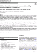 Cover page: Additive roles of tobacco and cannabis co-use in relation to delay discounting in a sample of heavy drinkers