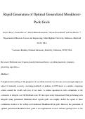 Cover page: Rapid generation of optimal generalized Monkhorst-Pack grids