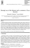 Cover page: Strategic use of the Internet and e-commerce: Cisco Systems