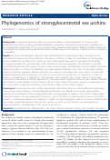 Cover page: Phylogenomics of strongylocentrotid sea urchins