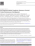 Cover page: Sp9 Regulates Medial Ganglionic Eminence-Derived Cortical Interneuron Development.