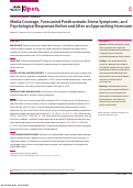 Cover page: Media Coverage, Forecasted Posttraumatic Stress Symptoms, and Psychological Responses Before and After an Approaching Hurricane.