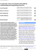 Cover page: A systematic review of extended reality (XR) for understanding and augmenting vision loss