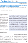 Cover page: The effect of test modality on dynamic exercise biomarkers in children, adolescents, and young adults