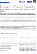 Cover page: Discrimination and Calibration of the Veterans Aging Cohort Study Index 2.0 for Predicting Mortality Among People With Human Immunodeficiency Virus in North America