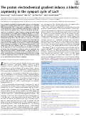 Cover page: The proton electrochemical gradient induces a kinetic asymmetry in the symport cycle of LacY