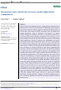 Cover page: Nucleation sites and forest recovery under high shrub competition