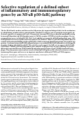 Cover page: Selective regulation of a defined subset of inflammatory and immunoregulatory genes by an NF-κB p50-IκBζ pathway.