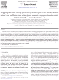 Cover page: Mapping of neural activity produced by thermal pain in the healthy human spinal cord and brain stem: a functional magnetic resonance imaging study