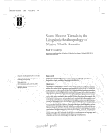 Cover page: Some Recent Trends in the Linguistic Anthropology of Native North America