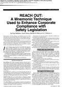 Cover page: A mnemonic technique used to enhance corporate compliance with California’s injury and illness prevention program