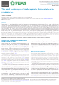 Cover page: The vast landscape of carbohydrate fermentation in prokaryotes.