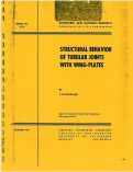 Cover page: Structural Behavior of Tubular Joints With Wing Plates