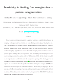 Cover page: Sensitivity in Binding Free Energies Due to Protein Reorganization