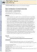 Cover page: Data considerations in ischemic stroke trials