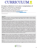 Cover page: Emergency Medicine Curriculum: Complications of Pregnancy Small Group Module