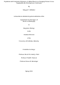 Cover page: Population and Community Dynamics of Alpine Plants in a Changing Climate Across Topographically Heterogeneous Landscapes