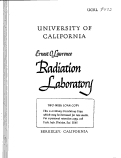 Cover page: ANALYSIS OF GAS-LIQUID CHROMATOGRAMS BY A PUNCHED-CARD TECHNIQUE