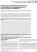 Cover page: Inflammation and Nutritional Science for Programs/Policies and Interpretation of Research Evidence (INSPIRE).