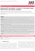 Cover page: Estimating HIV transmissions in a large U.S. clinic‐based sample: effects of time and syndemic conditions