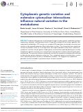 Cover page: Cytoplasmic genetic variation and extensive cytonuclear interactions influence natural variation in the metabolome