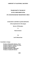 Cover page: Transsynaptic tracing by in situ complementation of a deletion mutant neurotropic virus