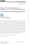 Cover page: Evidence for the charge asymmetry in pp → tt¯ production at s = 13 TeV with the ATLAS detector