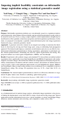 Cover page: Imposing implicit feasibility constraints on deformable image registration using a statistical generative model