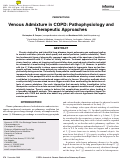 Cover page: Venous Admixture in COPD: Pathophysiology and Therapeutic Approaches