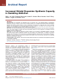 Cover page: Increased Striatal Dopamine Synthesis Capacity in Gambling Addiction