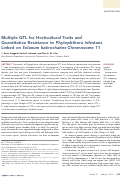 Cover page: Multiple QTL for Horticultural Traits and Quantitative Resistance to Phytophthora infestans Linked on Solanum habrochaites Chromosome 11