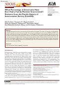 Cover page: What Percentage of Americans Have Ever Had a Family Member Incarcerated?: Evidence from the Family History of Incarceration Survey (FamHIS)