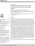 Cover page: Rapid detection of Escherichia coli using bacteriophage-induced lysis and image analysis