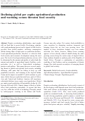 Cover page: Declining global per capita agricultural production and warming oceans threaten food security