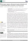 Cover page: Bioinformatic Analysis of Recurrent Genomic Alterations and Corresponding Pathway Alterations in Ewing Sarcoma.