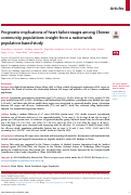 Cover page: Prognostic implications of heart failure stages among Chinese community populations: insight from a nationwide population-based study.